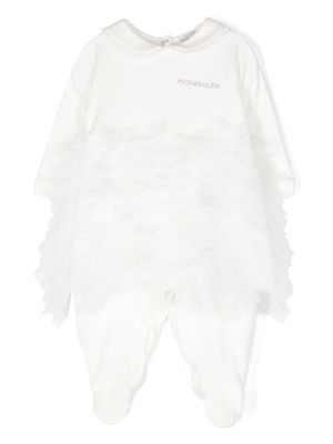 Monnalisa tulle-detail pyjama - White
