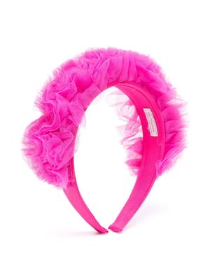 Monnalisa tulle-inserts headband - Pink