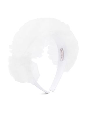 Monnalisa tulle-inserts headband - White