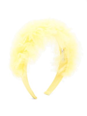 Monnalisa tulle-inserts headband - Yellow