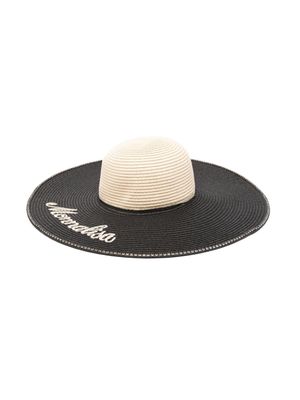 Monnalisa two-tone sun hat - Black