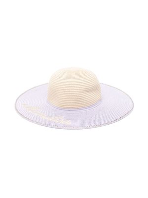 Monnalisa two-tone sun hat - Purple