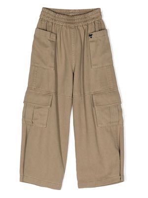 Monnalisa wide-leg cargo pants - Brown