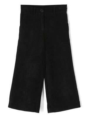 Monnalisa wide-leg corduroy trousers - Black