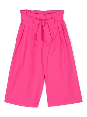 Monnalisa wide-leg cotton trousers - Pink