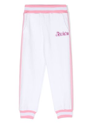 Monnalisa x Barbie jersey track pants - White