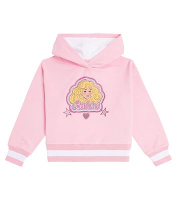 Monnalisa x Barbie® cotton-blend jersey hoodie