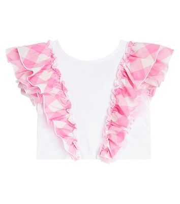 Monnalisa x Barbie® cotton-blend jersey top