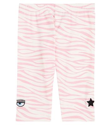 Monnalisa x Chiara Ferragni Baby zebra-print cotton-blend leggings