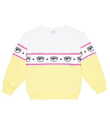 Monnalisa x Chiara Ferragni eye-motif jersey sweatshirt