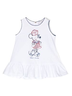 Monnalisa x Disney rhinestone Minnie-Mouse dress - White