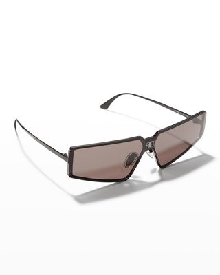 Monochromatic Rectangle Metal Sunglasses