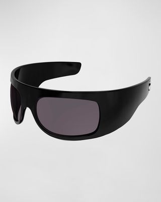 Monochrome Acetate Wrap Sunglasses