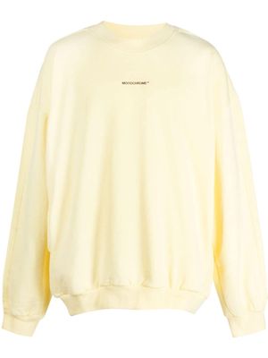 MONOCHROME logo-embossed cotton sweatshirt - Yellow