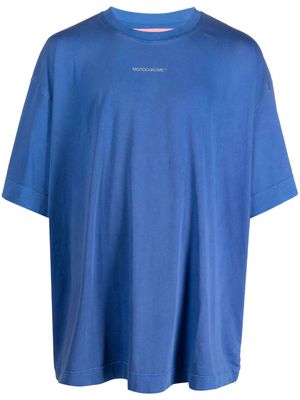 MONOCHROME logo-embossed cotton T-shirt - Blue