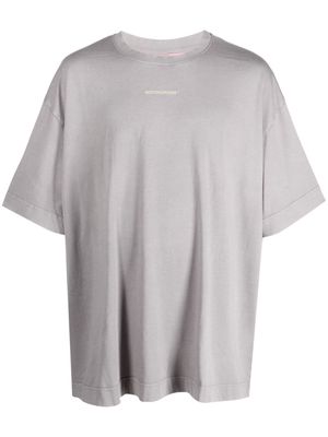 MONOCHROME logo-embossed cotton T-shirt - Grey