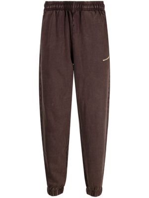 MONOCHROME logo-embossed cotton track pants - Brown