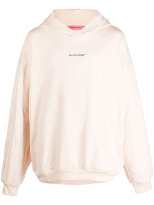 MONOCHROME logo-print cotton hoodie - Neutrals