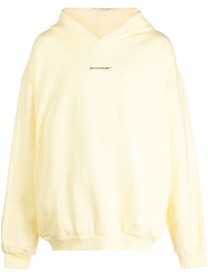 MONOCHROME logo-print cotton hoodie - Yellow