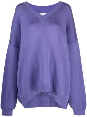 MONOCHROME pointelle-knit oversized jumper - Purple