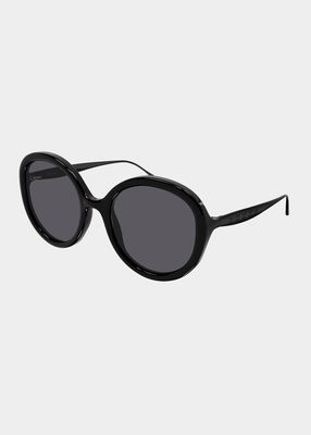 Monochrome Round Acetate Sunglasses