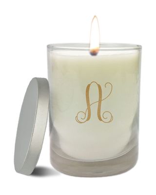 Monogram Clear Glass Candle