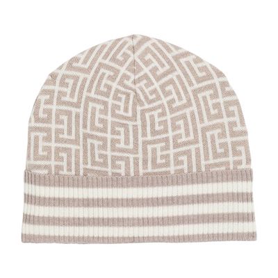 Monogrammed embroidered wool hat