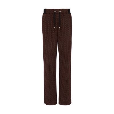 Monogrammed pyjama-style trousers