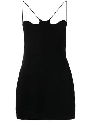 Mônot curvy-neckline minidress - Black