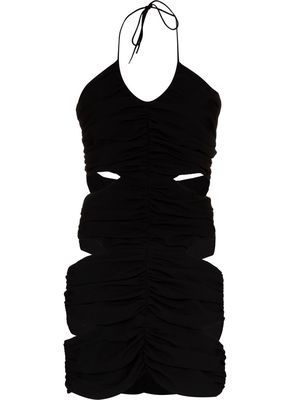 Mônot cut-out detail fitted mini dress - Black