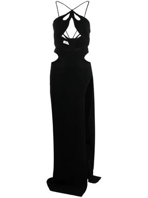 Mônot cut-out detail halterneck dress - Black