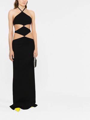 Mônot cut-out halterneck dress - Black