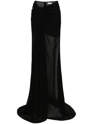 Mônot draped crepe maxi skirt - Black