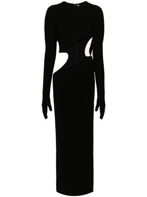 Mônot Gisele cut-out gown - Black