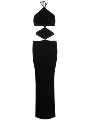 Mônot halterneck cut-out maxi dress - Black