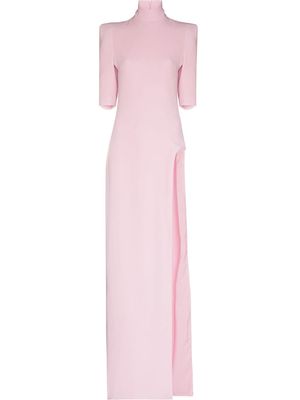 Mônot high-neck side-slit dress - Pink
