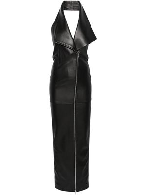 Mônot leather column maxi dress - Black