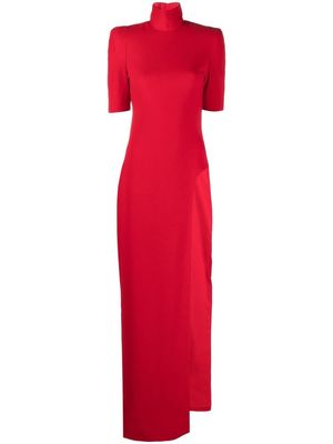 Mônot long high-neck dress - Red