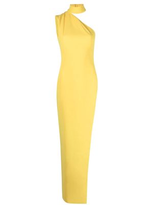 Mônot one-shoulder side-slit dress - Yellow