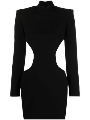 Mônot roll neck cut-out minidress - Black