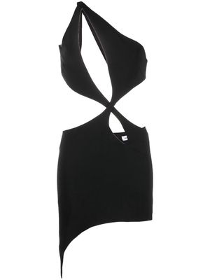 Mônot slash-detail mini dress - Black