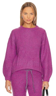 MONROW Wool Sweater in Purple