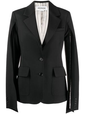 Monse arm-slit wool-blend blazer - Black