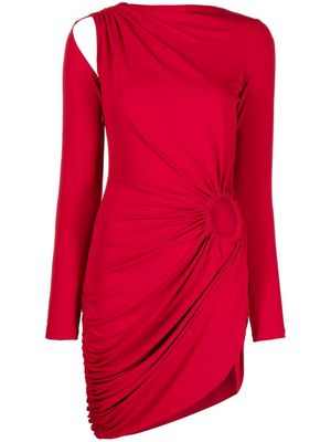 Monse asymmetric cut-out detail mini dress - Red