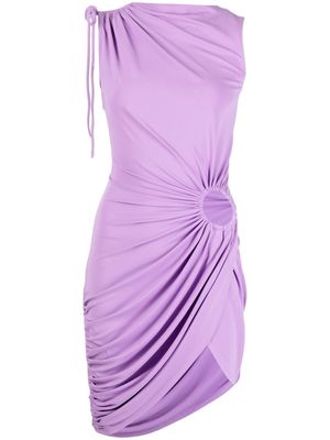 Monse asymmetric cut-out mini dress - Purple