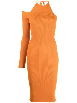 Monse asymmetric knitted dress - Orange