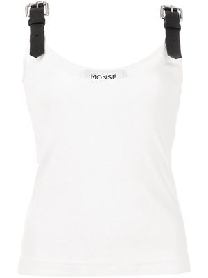 Monse buckle-fastened vest top - White