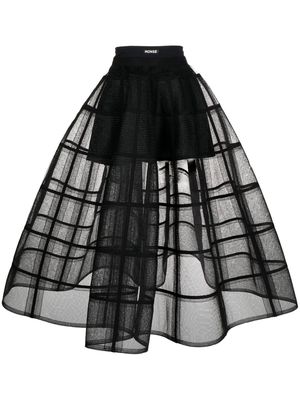 Monse caged A-line midi skirt - Black