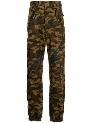 Monse camouflage zip-detail trousers - Green