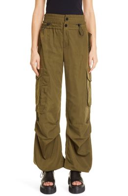MONSE Cargo Parachute Pants in Olive